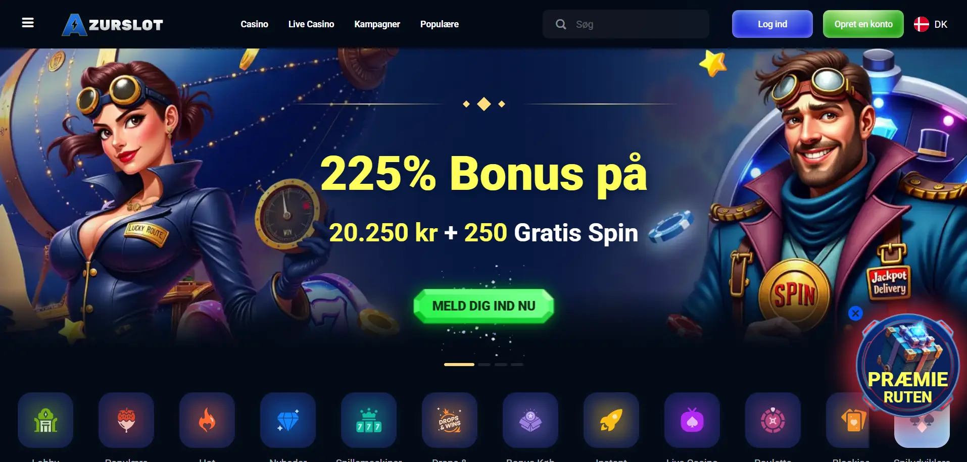 azurslot casino menu